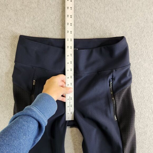 Athleta Pants Womens MT Blue Stellar Crop Perforated Vented Hiking Trails - Picture 8 of 14
